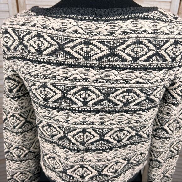 Anthropologie MOTH Cropped Fair Isle Sweater Small - Picture 8 of 11